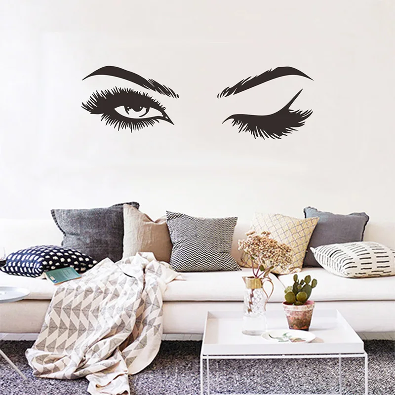 Pretty eyelashes Wall Sticker big eyes for Girl room living room decorations home wallpaper bedroom Art Decals Sexy stickers
Pretty eyelashes Wall Sticker big eyes for Girl room living room decorations home wallpaper bedroom Art Decals Sexy stickers