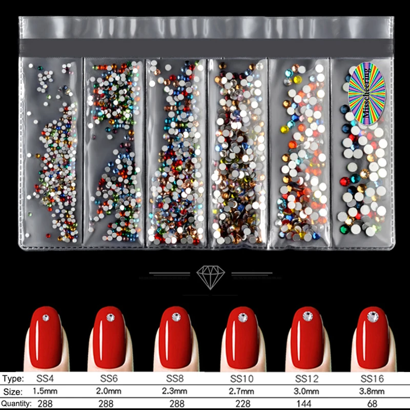 Tignish 1Pack Multi-Size Flat Glass 3D Nail Art Rhinestones Decorations Crystals Strass Charms Partition Mixed Size DIY Tools
Tignish 1Pack Multi-Size Flat Glass 3D Nail Art Rhinestones Decorations Crystals Strass Charms Partition Mixed Size DIY Tools