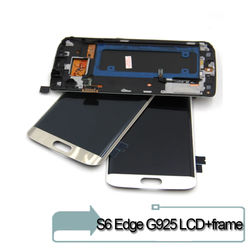 Для Samsung S6 Edge G925 ЖК дисплей для Galaxy SM G925F Дисплей Сенсорный экран дигитайзер сборки