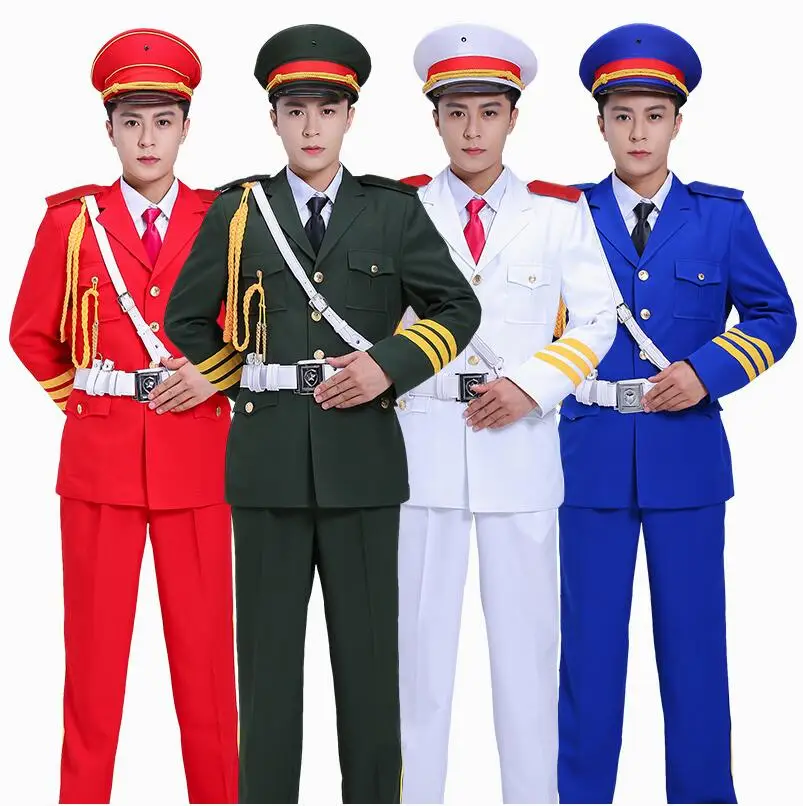 Институты honor guard, общественная Функциональная одежда для хора, представлений, военная одежда, одежда для сбора флагов, Национальный флаг, мужская форма
Институты honor guard, общественная Функциональная одежда для хора, представлений, военная одежда, одежда для сбора флагов, Национальный флаг, мужская форма