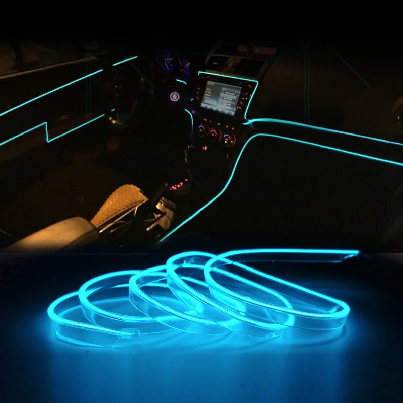 5Meters Car Decorative Lights EL Salon Wire Cold Neon Light Line with Voice Sound Controller Driver Inverter Car Styling
5Meters Car Decorative Lights EL Salon Wire Cold Neon Light Line with Voice Sound Controller Driver Inverter Car Styling