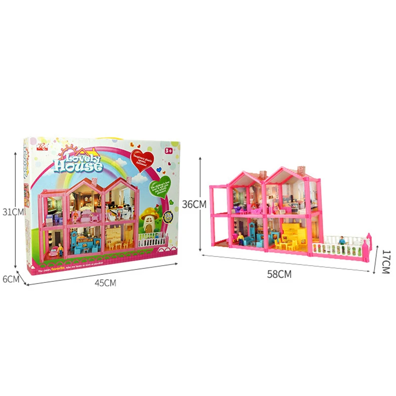 DIY Family Doll House Toy Dollhouse Accessories With Miniature Furniture Garage Toys For Girl Gifts
DIY Family Doll House Toy Dollhouse Accessories With Miniature Furniture Garage Toys For Girl Gifts