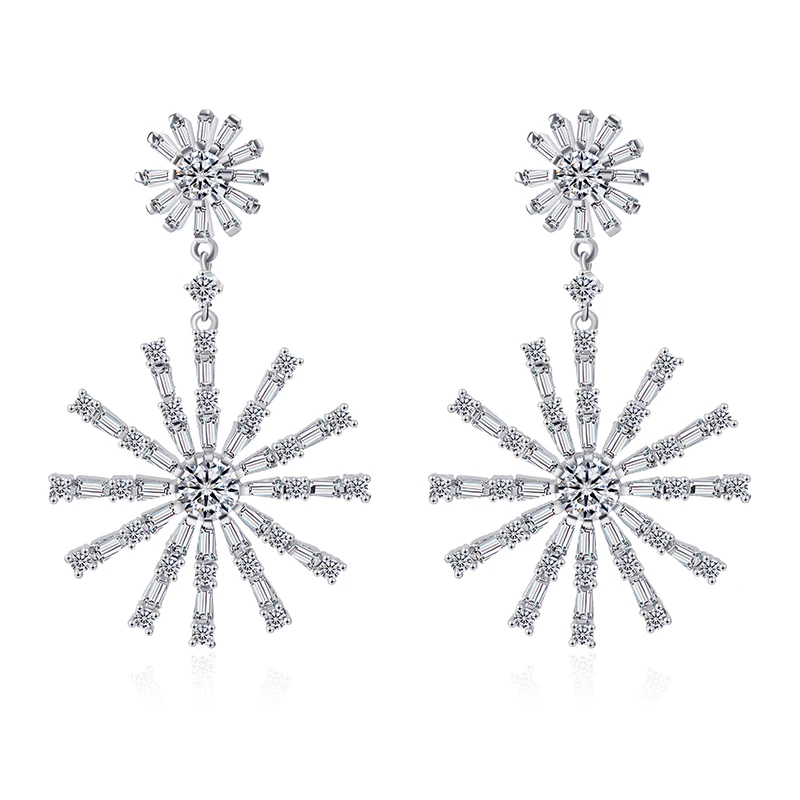 Zhijia Fashion Jewelry Shining Crystal Snowflake Stud Earrings For Women Sliver Color Earrings Party Wedding Jewelry Gift
Zhijia Fashion Jewelry Shining Crystal Snowflake Stud Earrings For Women Sliver Color Earrings Party Wedding Jewelry Gift