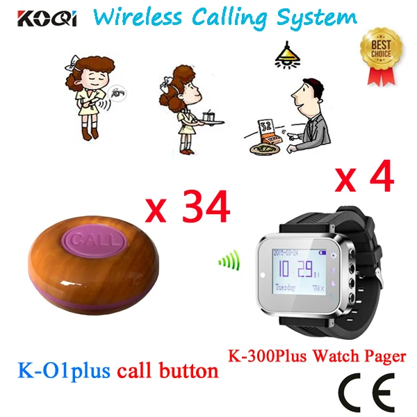 Wireless Waiter Calling System Bowling Alley Equipment 4 Watch K-300plus-black With 34pcs Buzzer Button Change Language
Wireless Waiter Calling System Bowling Alley Equipment 4 Watch K-300plus-black With 34pcs Buzzer Button Change Language