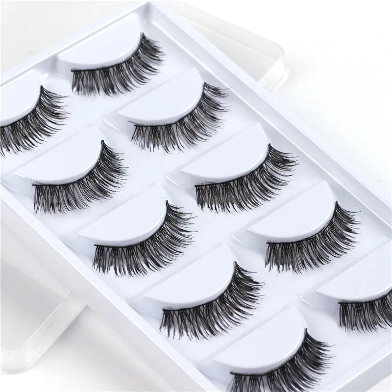 New 5 Pairs Natural Black Long Thick Sparse Cross False Eyelashes Black cotton stalk Extension Fake Eye Lashes Tool
New 5 Pairs Natural Black Long Thick Sparse Cross False Eyelashes Black cotton stalk Extension Fake Eye Lashes Tool
