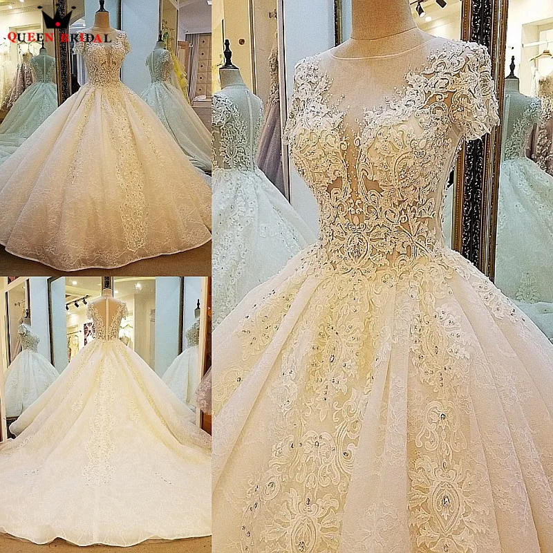 Fluffy Ball Gown Lace Crystal Beading Long Formal Luxury Bridal Wedding Dresses Real Photos Wedding Gown Vestidos De Noiva XG21
Fluffy Ball Gown Lace Crystal Beading Long Formal Luxury Bridal Wedding Dresses Real Photos Wedding Gown Vestidos De Noiva XG21