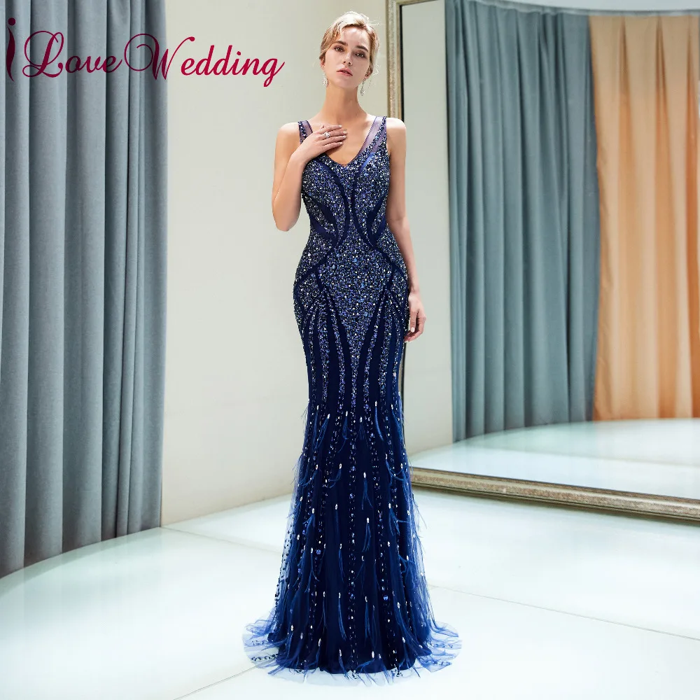 iLoveWedding Navy Evening Dress Vestido de festa longo Sexy V Neck Mermaid Formal Dress Women Elegant Real Sample
iLoveWedding Navy Evening Dress Vestido de festa longo Sexy V Neck Mermaid Formal Dress Women Elegant Real Sample
