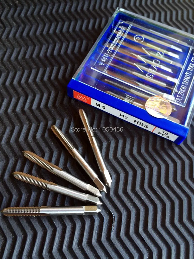 Threaded metric tap set 10pcs/box HSS machine screw taps M5 screw taper die tools sets alargador
Threaded metric tap set 10pcs/box HSS machine screw taps M5 screw taper die tools sets alargador