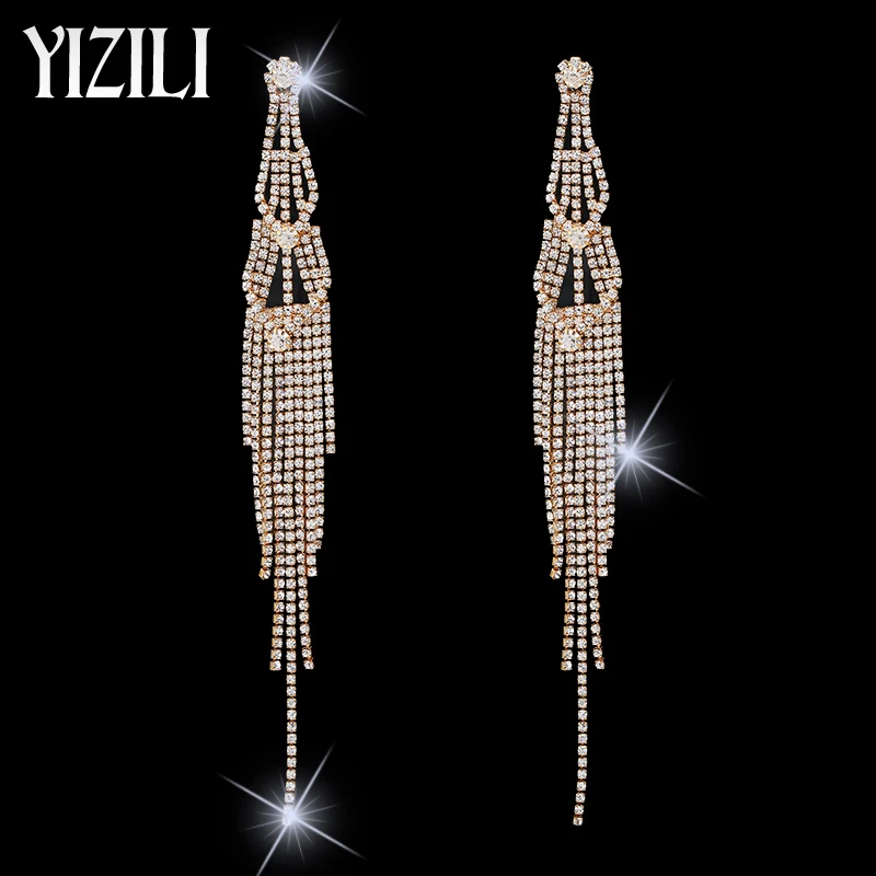 YIZILI 2018 ladies fashion earrings wedding crystal high-grade Drop Earrings personality shine for women party jewelry gift E043
YIZILI 2018 ladies fashion earrings wedding crystal high-grade Drop Earrings personality shine for women party jewelry gift E043