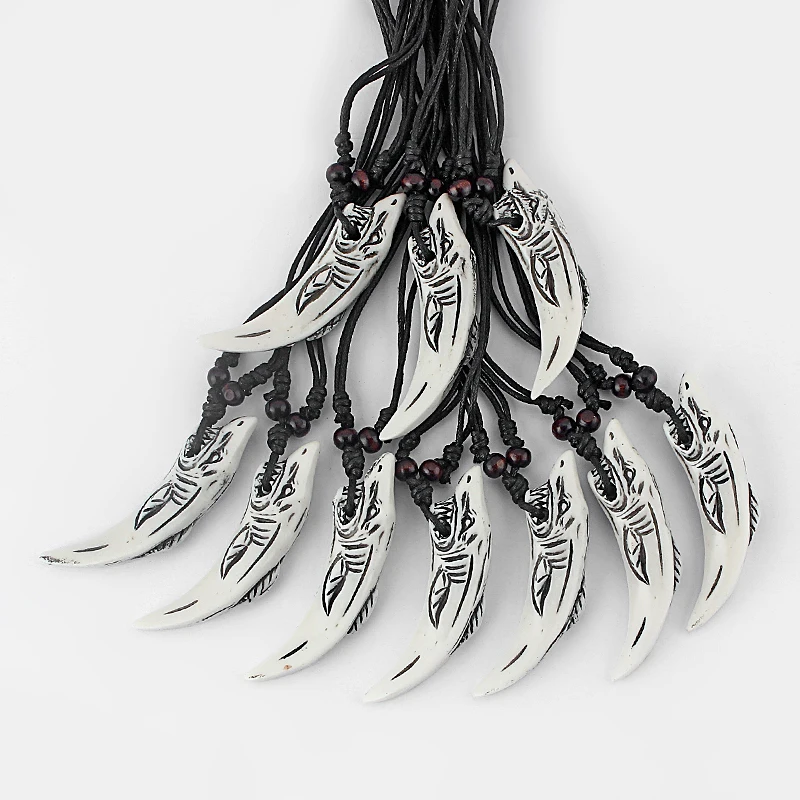 12pcs Faux Yak Bone Resin Carved White Shark Design Tooth Pendant Necklace Surfer Boho 72*18mm
12pcs Faux Yak Bone Resin Carved White Shark Design Tooth Pendant Necklace Surfer Boho 72*18mm