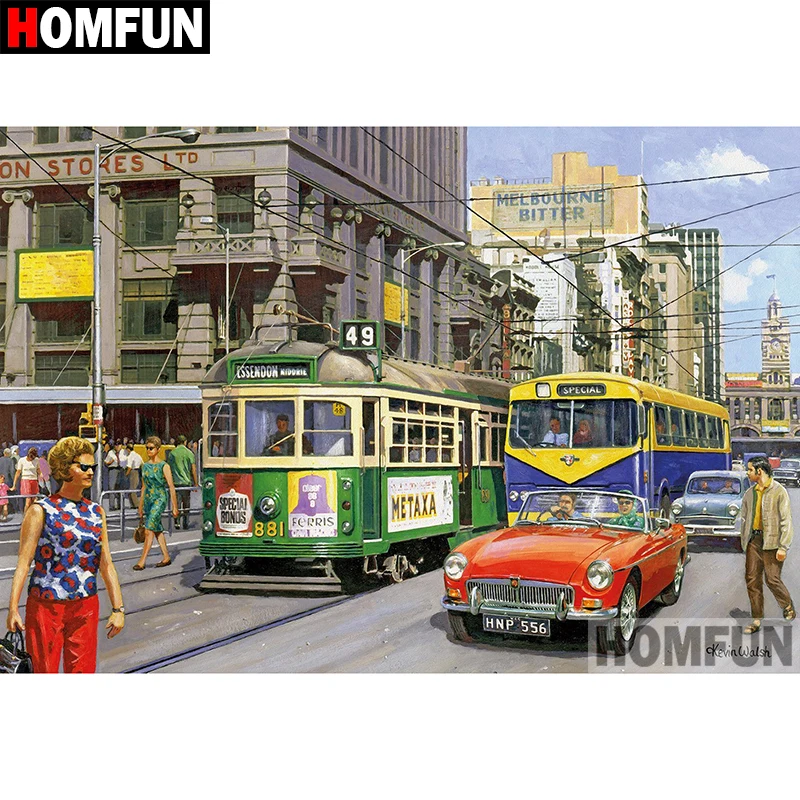 HOMFUN 5D DIY Diamond Painting Full Square/Round Drill "Street bus" 3D Embroidery Cross Stitch gift Home Decor A08243
HOMFUN 5D DIY Diamond Painting Full Square/Round Drill "Street bus" 3D Embroidery Cross Stitch gift Home Decor A08243
