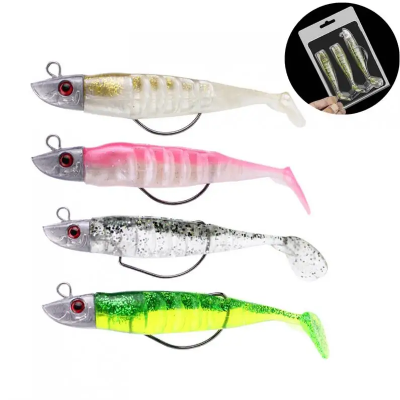25g 11cm Lead Fish Head Soft Lures Set Crank Hook T Tail Built-in Colorful Sequins with 2 Replace Bait Body
25g 11cm Lead Fish Head Soft Lures Set Crank Hook T Tail Built-in Colorful Sequins with 2 Replace Bait Body