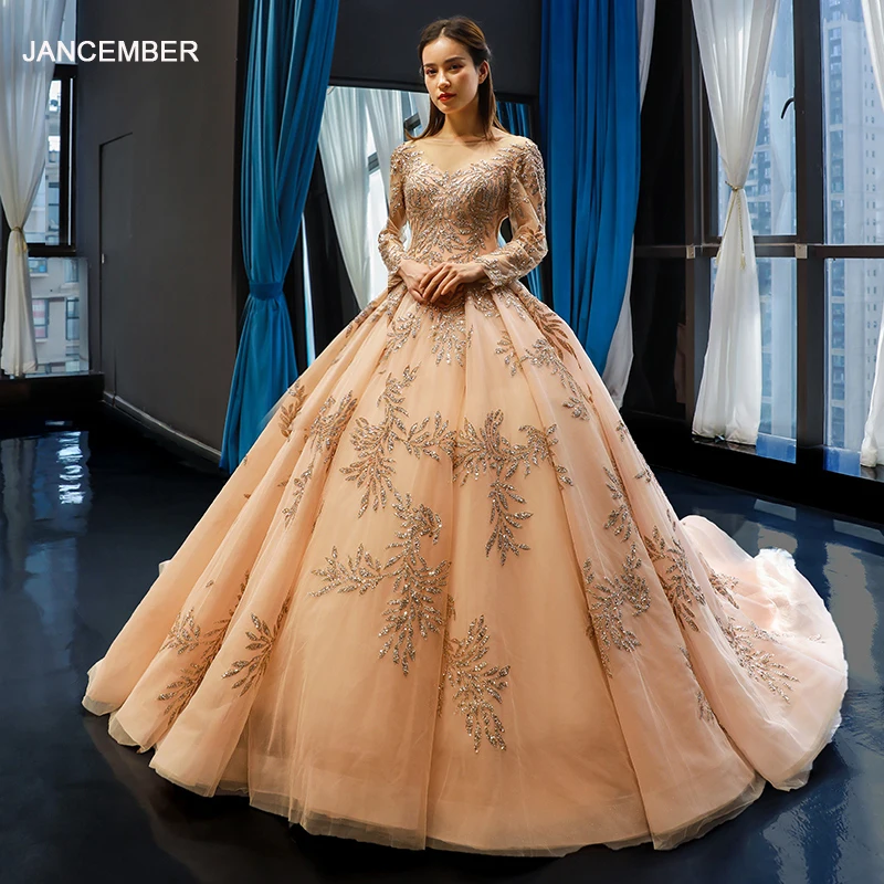 J66813 Jancember Ball Gown Evening Dresses 2021 O-Neck Long Sleeves Muslim Bridal Wedding Party Gowns
J66813 Jancember Ball Gown Evening Dresses 2021 O-Neck Long Sleeves Muslim Bridal Wedding Party Gowns