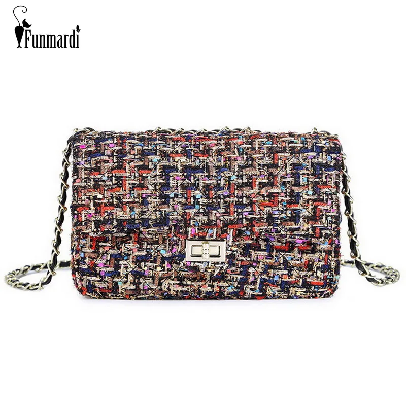 FUNMARDI New Luxury Woolen Crossbody Bag For Women Shoulder Bag Chain Brand Women Bag Quilted Lady Small Bag Female WLHB1805
FUNMARDI New Luxury Woolen Crossbody Bag For Women Shoulder Bag Chain Brand Women Bag Quilted Lady Small Bag Female WLHB1805