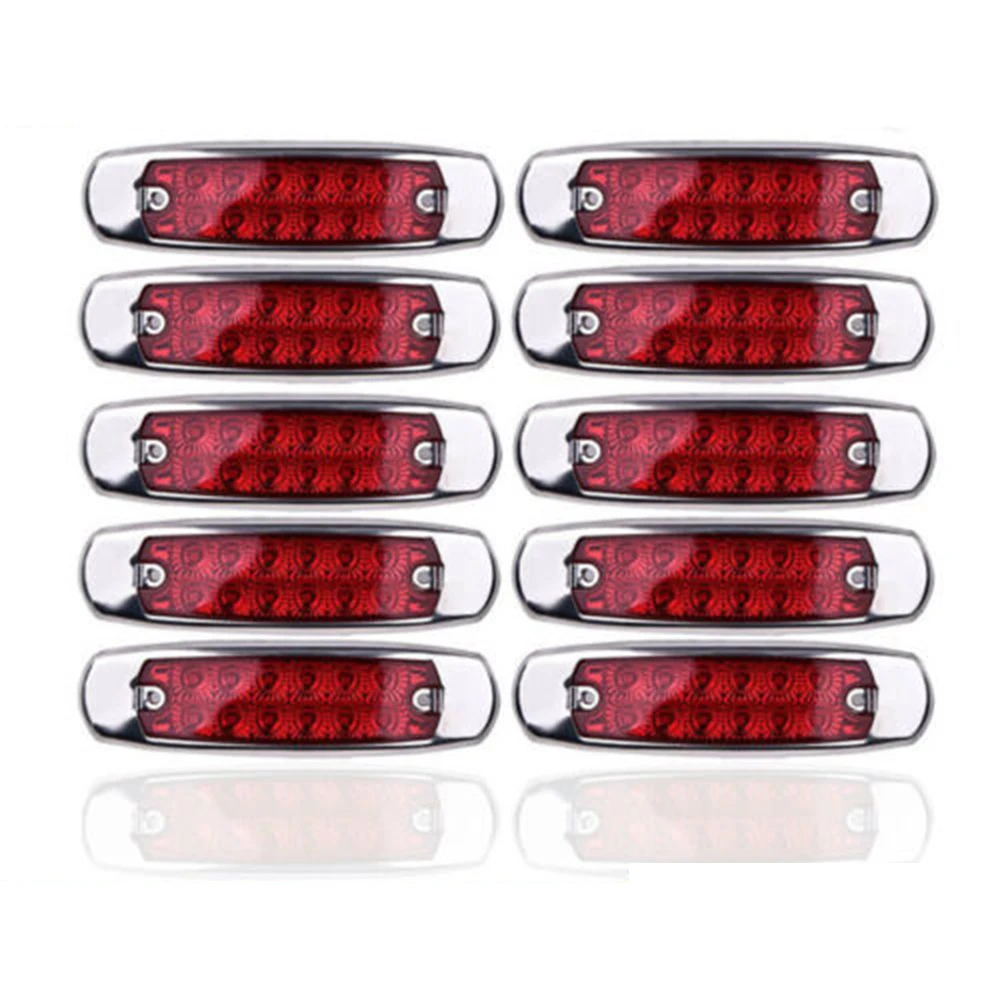 10pcs 12 LEDs Red Side Marker Clearance Lamp Light for Trucks Car Trailers Car 12V-24V
10pcs 12 LEDs Red Side Marker Clearance Lamp Light for Trucks Car Trailers Car 12V-24V
