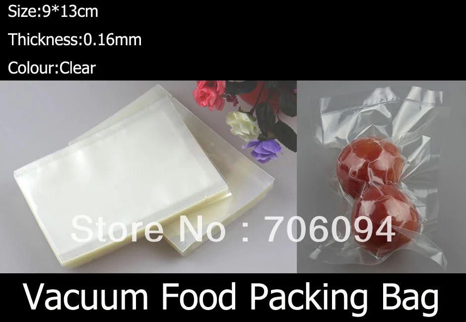 200pcs 9*13cm Vaccum Food Plastic Packing Bag,Plastic Bag for food,Plastic Package Bag
200pcs 9*13cm Vaccum Food Plastic Packing Bag,Plastic Bag for food,Plastic Package Bag