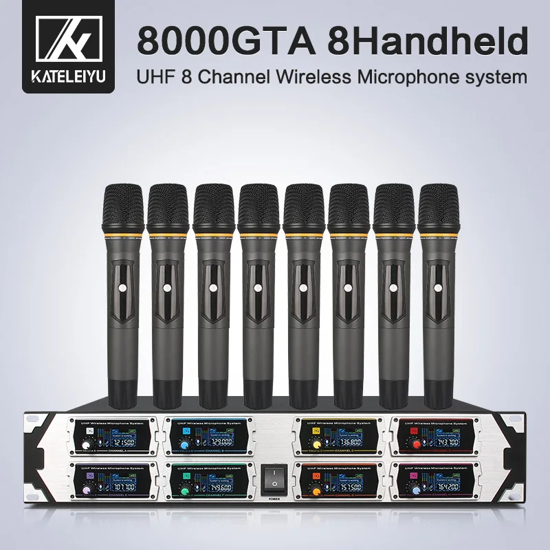 Professional wireless microphone 8000GTA UHF 8-channel fixed frequency dynamic screen display KTV conference vocal microphone
Professional wireless microphone 8000GTA UHF 8-channel fixed frequency dynamic screen display KTV conference vocal microphone