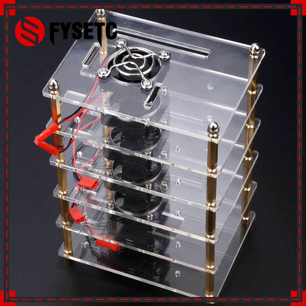 6 Layers Raspberry Pi 3 Model B+ Acrylic Clear Case Enclosure Shell + Cooling Fan +Protection Cover for Raspberry Pi 3 Model B/2
6 Layers Raspberry Pi 3 Model B+ Acrylic Clear Case Enclosure Shell + Cooling Fan +Protection Cover for Raspberry Pi 3 Model B/2