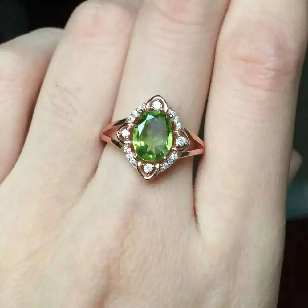 Natural green peridot gem ring Natural olivine ring S925 sterling silver ring Delicate trendy Hollow women girl gift Jewelry
Natural green peridot gem ring Natural olivine ring S925 sterling silver ring Delicate trendy Hollow women girl gift Jewelry