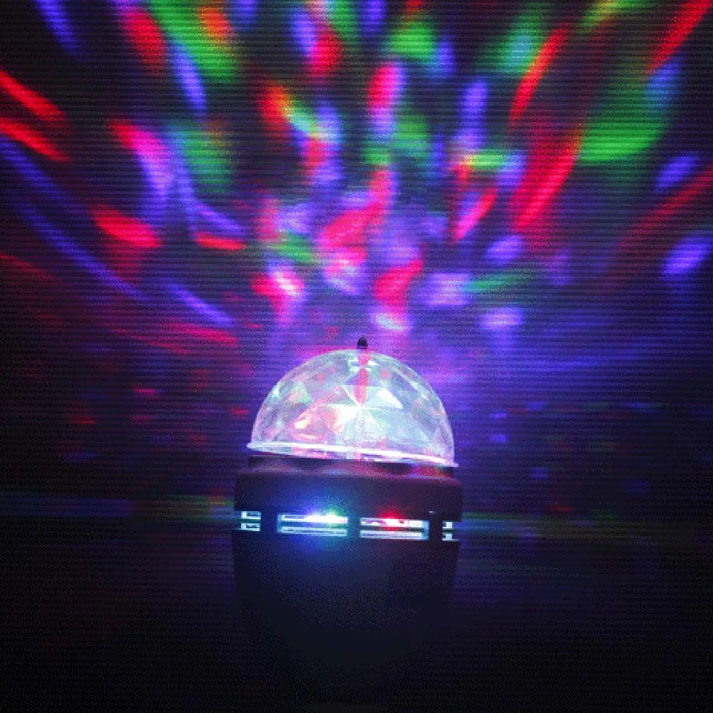 New E27 9W 3Color Changing RGB LED Crystal Rotating Lamp Light 85-240V beautiful crystal ball brightness
New E27 9W 3Color Changing RGB LED Crystal Rotating Lamp Light 85-240V beautiful crystal ball brightness