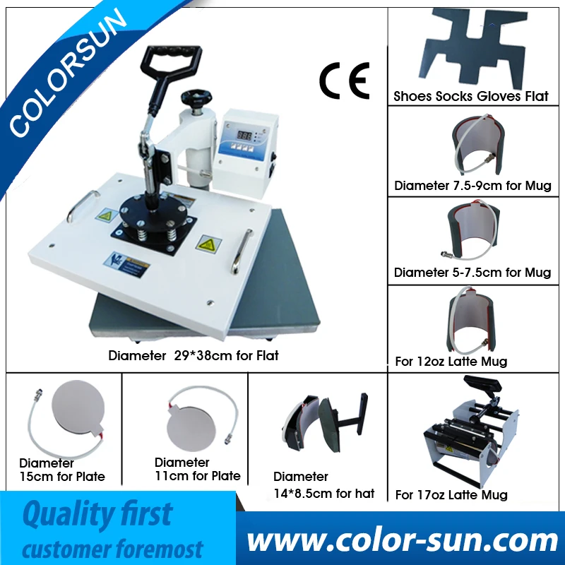 Versatility digital 9 in 1 combo T-shirt mugs caps shoes flat heat press printing machine with high quality
Versatility digital 9 in 1 combo T-shirt mugs caps shoes flat heat press printing machine with high quality