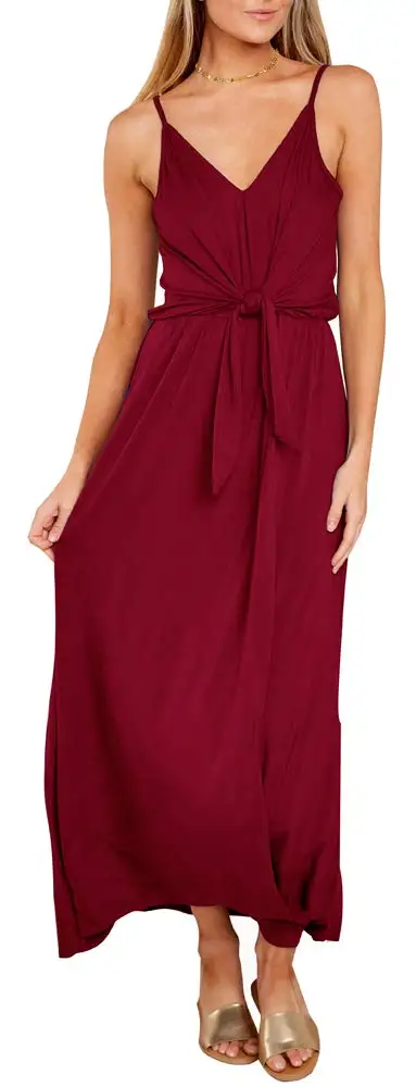 Women's Explosives Solid Color Maxi Dress 2019 Summer New V-neck Sexy Sling Dress
Women's Explosives Solid Color Maxi Dress 2019 Summer New V-neck Sexy Sling Dress