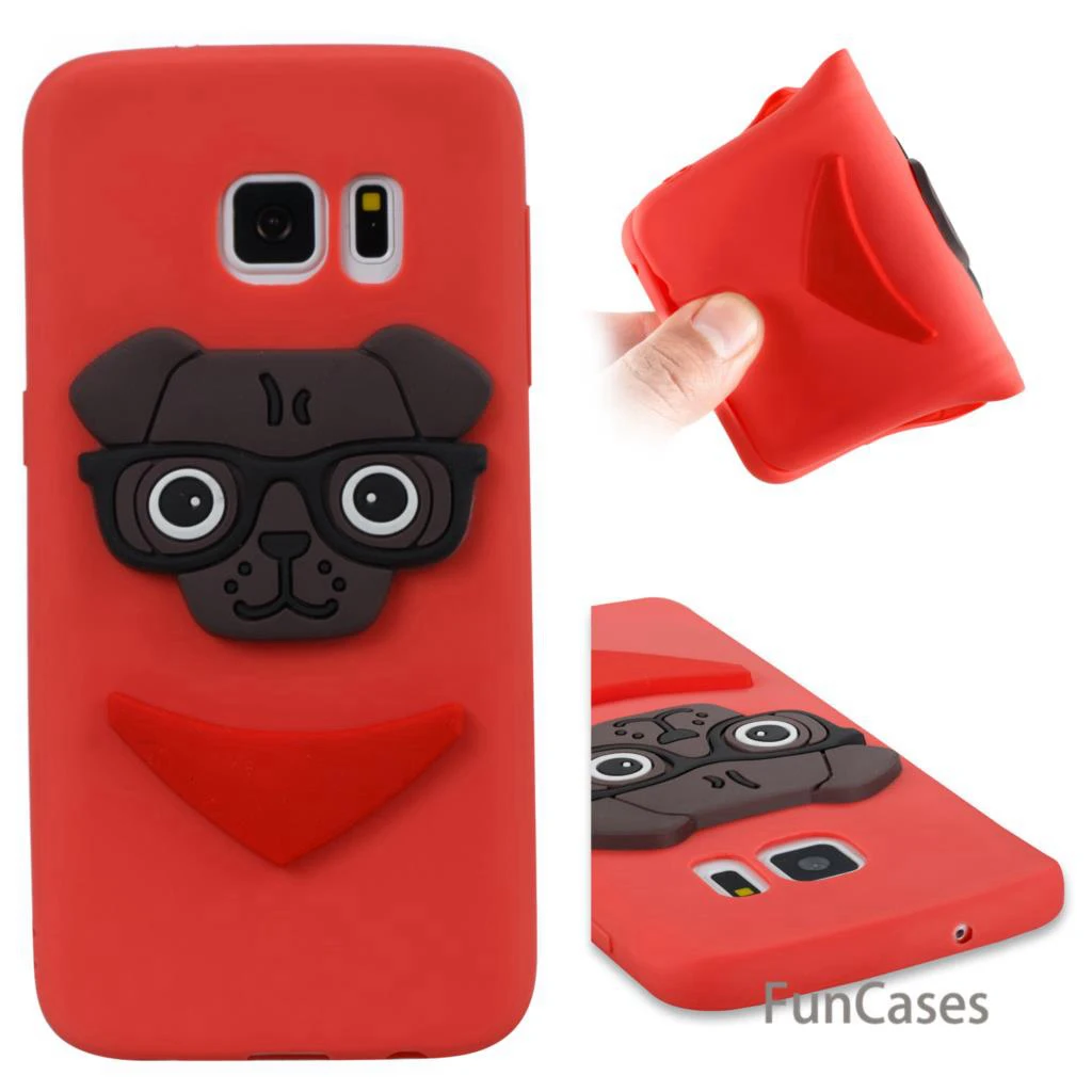 Милый щенок чехол СПС Carcasa samsung S7 Мягкий силиконовый для телефона глянцевый
