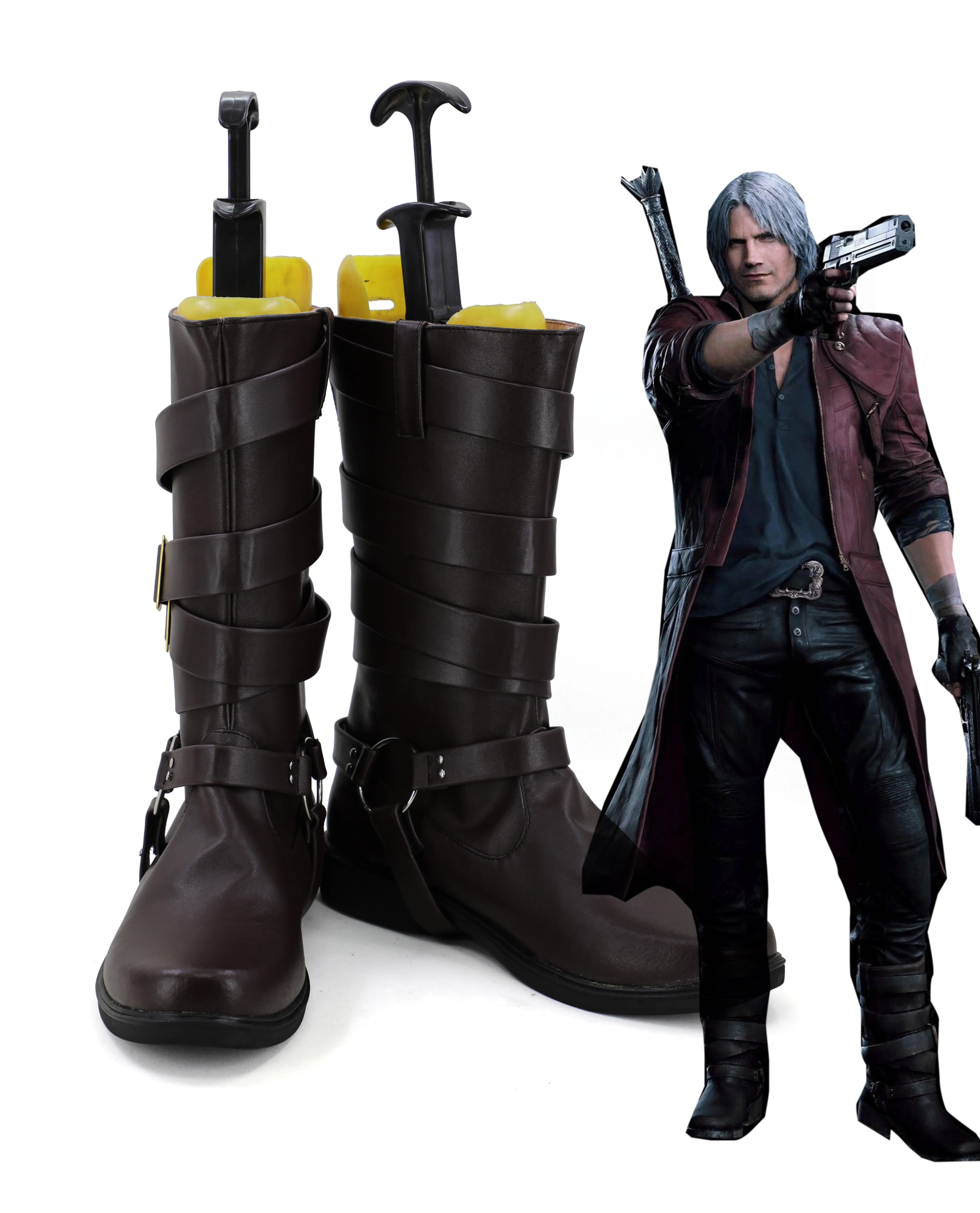 Обувь для косплея DMC Dante из искусственной кожи, ботинки, реквизит для костюма для Хэллоуина, европейский размер на заказ
Обувь для косплея DMC Dante из искусственной кожи, ботинки, реквизит для костюма для Хэллоуина, европейский размер на заказ