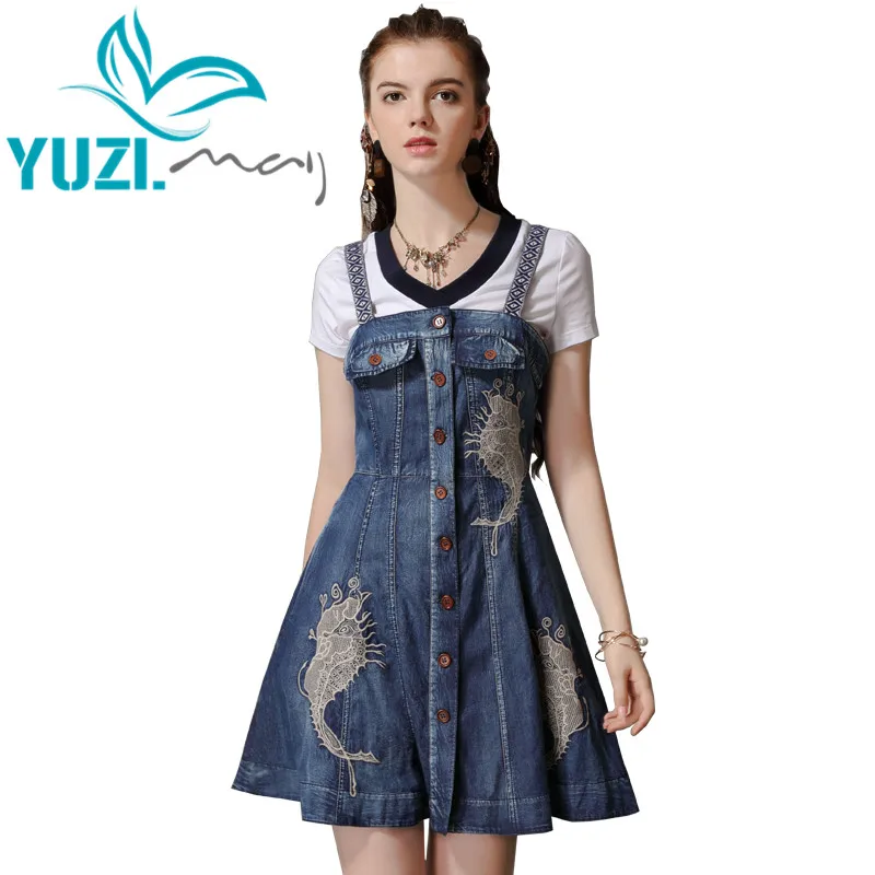 Summer Dress 2019 Yuzi.may Boho New Denim Women Dresses Single Breasted A-line Vintage Embroidery Vestidos A82170 Vestido
Summer Dress 2019 Yuzi.may Boho New Denim Women Dresses Single Breasted A-line Vintage Embroidery Vestidos A82170 Vestido