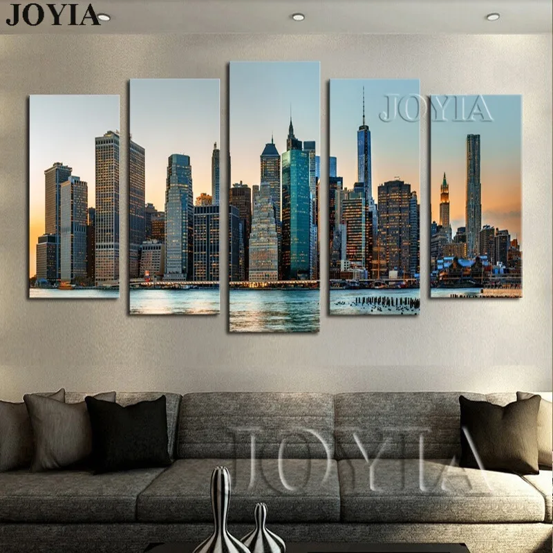 (No Frame) New York City Night Landscape Painting Modern Wall Decor Pictures 5 Pieces Urban Skyscrapers Canvas Wall Art
(No Frame) New York City Night Landscape Painting Modern Wall Decor Pictures 5 Pieces Urban Skyscrapers Canvas Wall Art