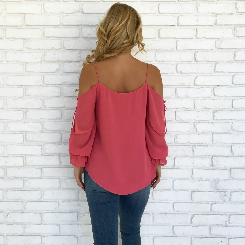 Streetwear Fashion Cold Shoulder Chiffon Blouse Casual V Neck Tie Bow Shirt Female Tee Spring 2018 New Top for Women Clothing
Streetwear Fashion Cold Shoulder Chiffon Blouse Casual V Neck Tie Bow Shirt Female Tee Spring 2018 New Top for Women Clothing