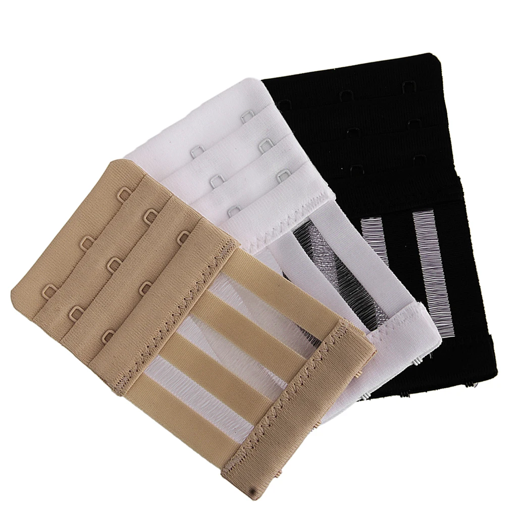 3x Bra Extender 3-Hooks Ladies Bra Extension Strap Underwear Strapless Dress Bra Buckle Extension DIY Women Bra Accessories
3x Bra Extender 3-Hooks Ladies Bra Extension Strap Underwear Strapless Dress Bra Buckle Extension DIY Women Bra Accessories