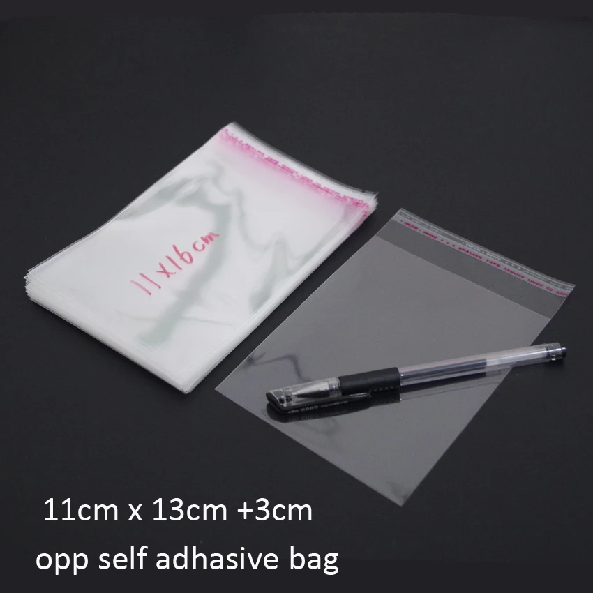 Прозрачные перезаряжаемые пластиковые подарочные пакеты BOPP/ Cellophane 8x12 см (9 + 3)
