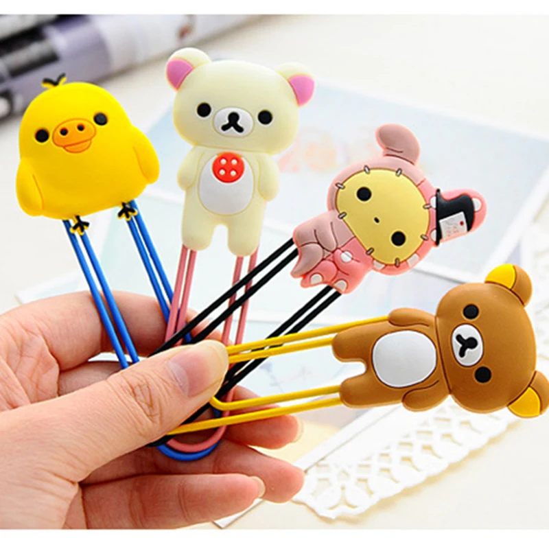 1 шт. милый японский Kawaii мультфильм Rilakkuma желтая курица Мелодия закладка клип Мемо