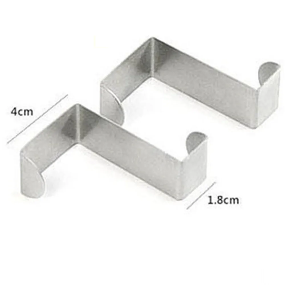 2PC Door Hook Stainless Steel Family Kitchen Cabinet Clothes Hanger Solid Color Convenient Home Tools Accessories
2PC Door Hook Stainless Steel Family Kitchen Cabinet Clothes Hanger Solid Color Convenient Home Tools Accessories