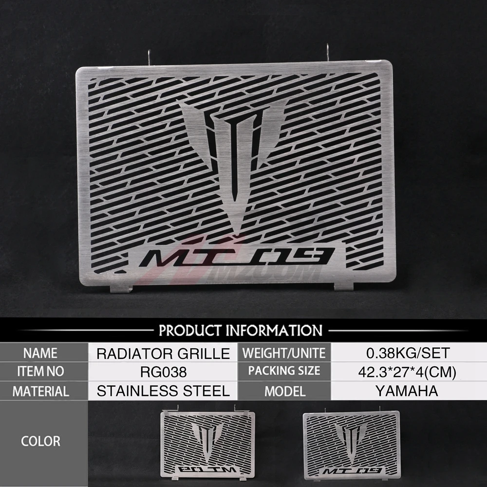 MZOOM MT09 решетка радиатора Защитная крышка для Yamaha MT 09 FZ09 FZ 2014 2015 2016 2017 Черная