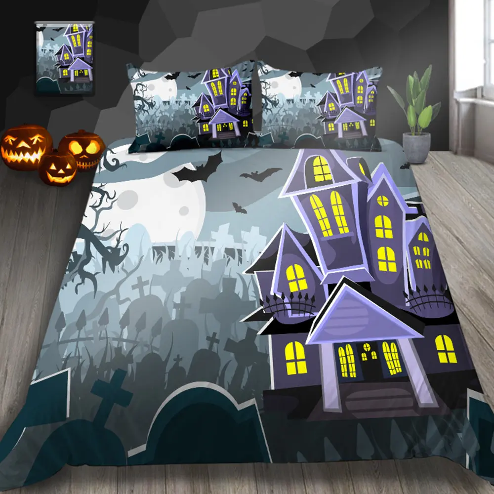 Thumbedding Night Atmosphere Bedding Sets Halloween Design Pumpkin Print Duvet Cover Set Western Festival Decoration Bed Set 3pc
Thumbedding Night Atmosphere Bedding Sets Halloween Design Pumpkin Print Duvet Cover Set Western Festival Decoration Bed Set 3pc
