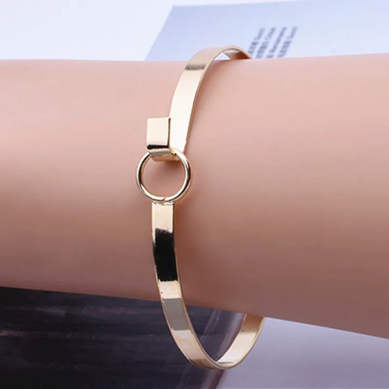 New Fashion Accessories Jewelry Simple Metal Round Bangles Minimalist Design Aperture Bangle Bracelet For Women Lovers' Gift
New Fashion Accessories Jewelry Simple Metal Round Bangles Minimalist Design Aperture Bangle Bracelet For Women Lovers' Gift
