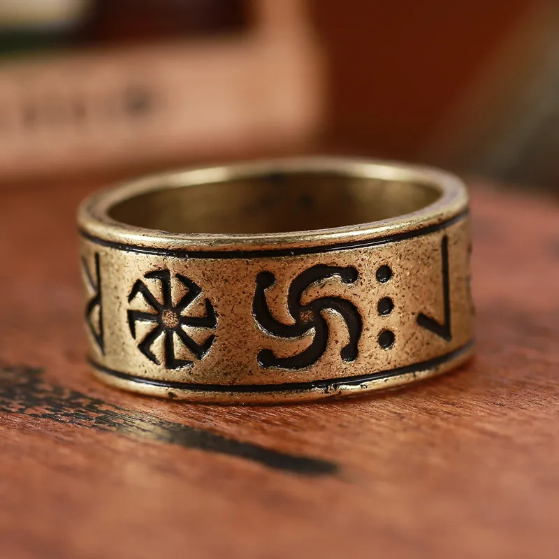 Viking Jewelry slavic symbol Kolyadnik Men's ring 10 pc | Украшения и аксессуары