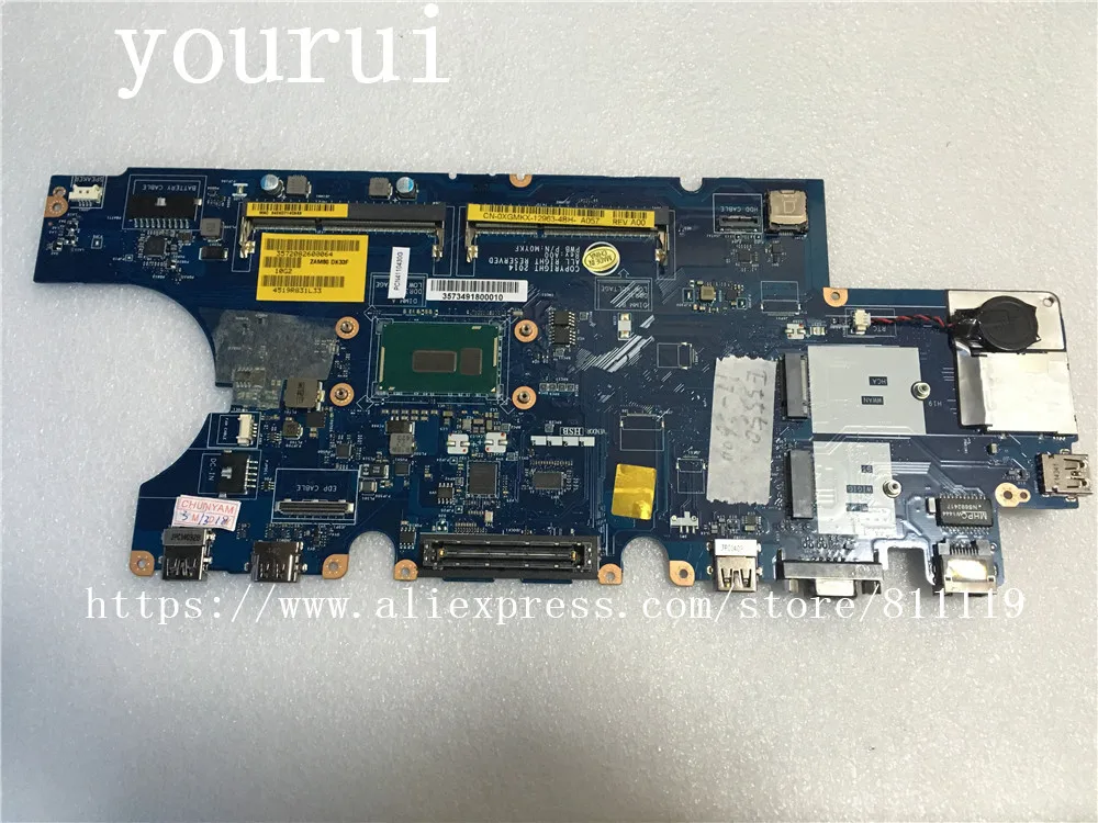 yourui CN-0XGMKX 0XGMKX XGMKX For Dell Latitude E5550 Laptop For Motherboard with i7-5600u CPU ZAM80 LA-A911P DDR3 Test ok
yourui CN-0XGMKX 0XGMKX XGMKX For Dell Latitude E5550 Laptop For Motherboard with i7-5600u CPU ZAM80 LA-A911P DDR3 Test ok