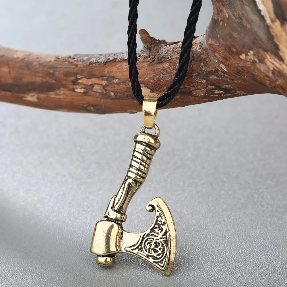 Kinitial античная бронза славянская подвеска топор Perun ожерелье с символикой