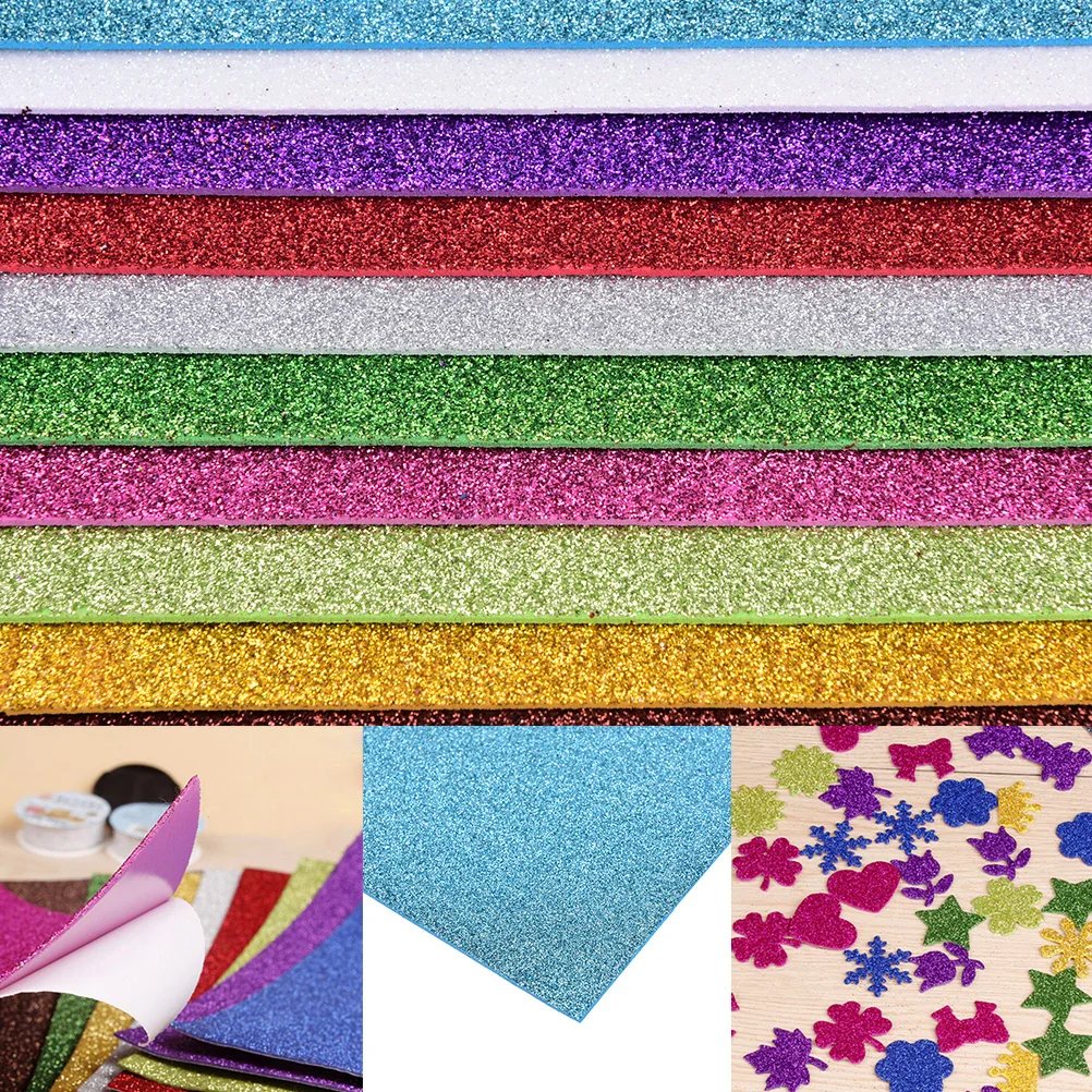 10pcs Flash Thick Sponge Paper With Rubber Powder EVA Foam Paper DIY Paper Craft Scrapbooking Paper Origami Colored Decor
10pcs Flash Thick Sponge Paper With Rubber Powder EVA Foam Paper DIY Paper Craft Scrapbooking Paper Origami Colored Decor