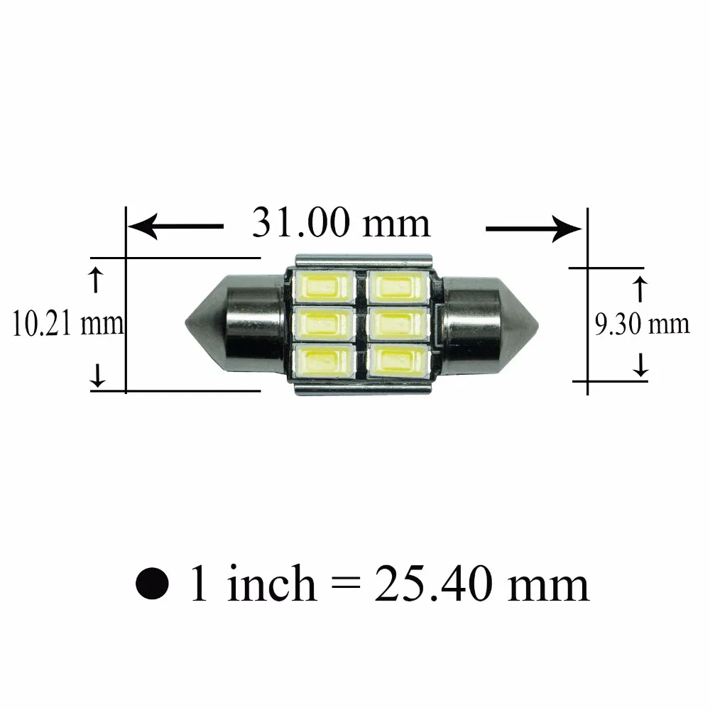 PA светодиодный 10 шт. x светодиодная гирлянда для автомобиля светильник ing 6SMD 5630 5730