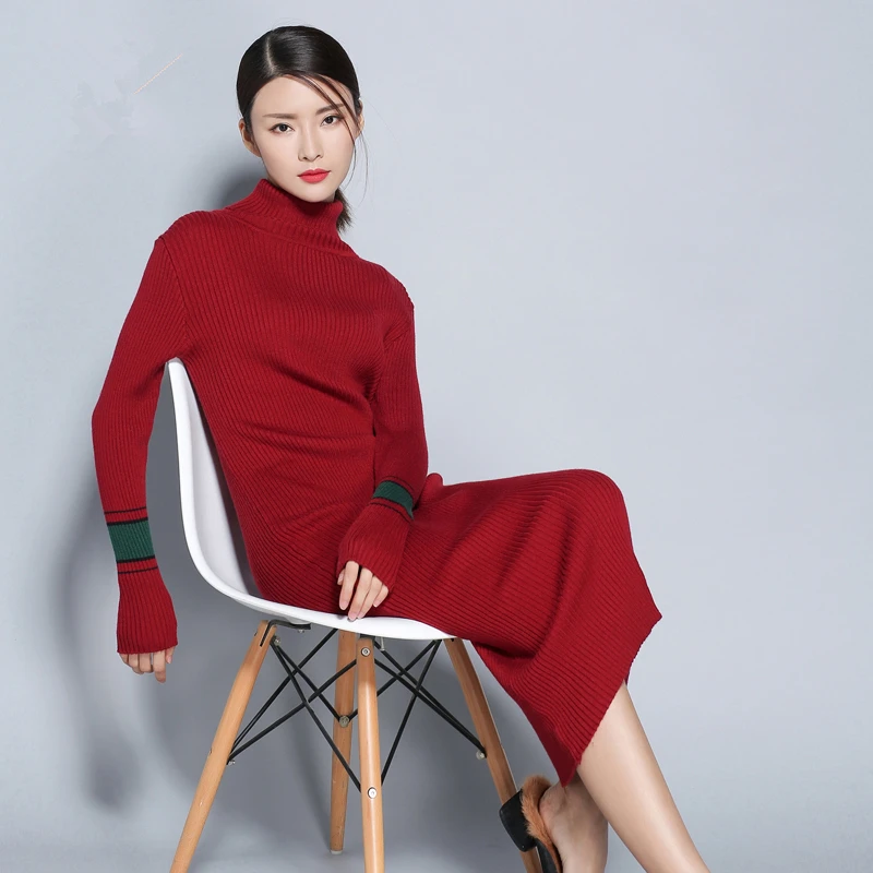 2019 autumn winter women sexy long dress soft feminine with long collar Wool sweater female turtleneck knitted pullovers
2019 autumn winter women sexy long dress soft feminine with long collar Wool sweater female turtleneck knitted pullovers