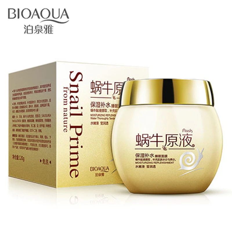 BIOAQUA Snail Essence Moisturizing Sleeping Mask Anti Wrinkle Oil Control Shrink Pores Whitening Firming Skin Care Facial Mask
BIOAQUA Snail Essence Moisturizing Sleeping Mask Anti Wrinkle Oil Control Shrink Pores Whitening Firming Skin Care Facial Mask