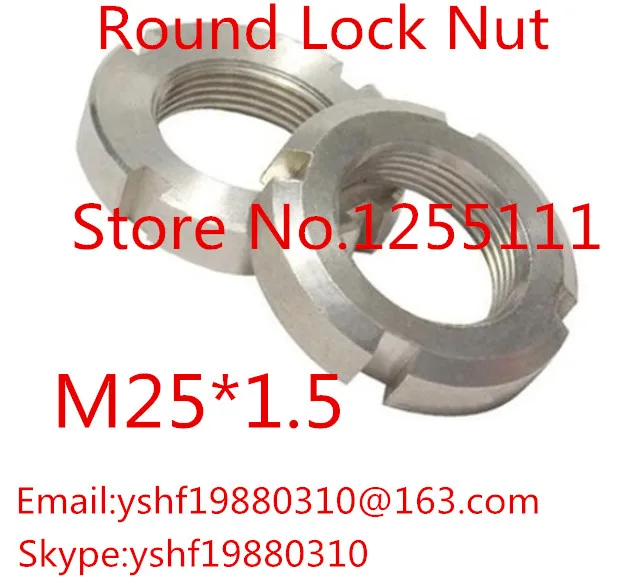 2PCS M25*1.5 stainless steel round nut 304 four-slot nut slotted nut retaining nut