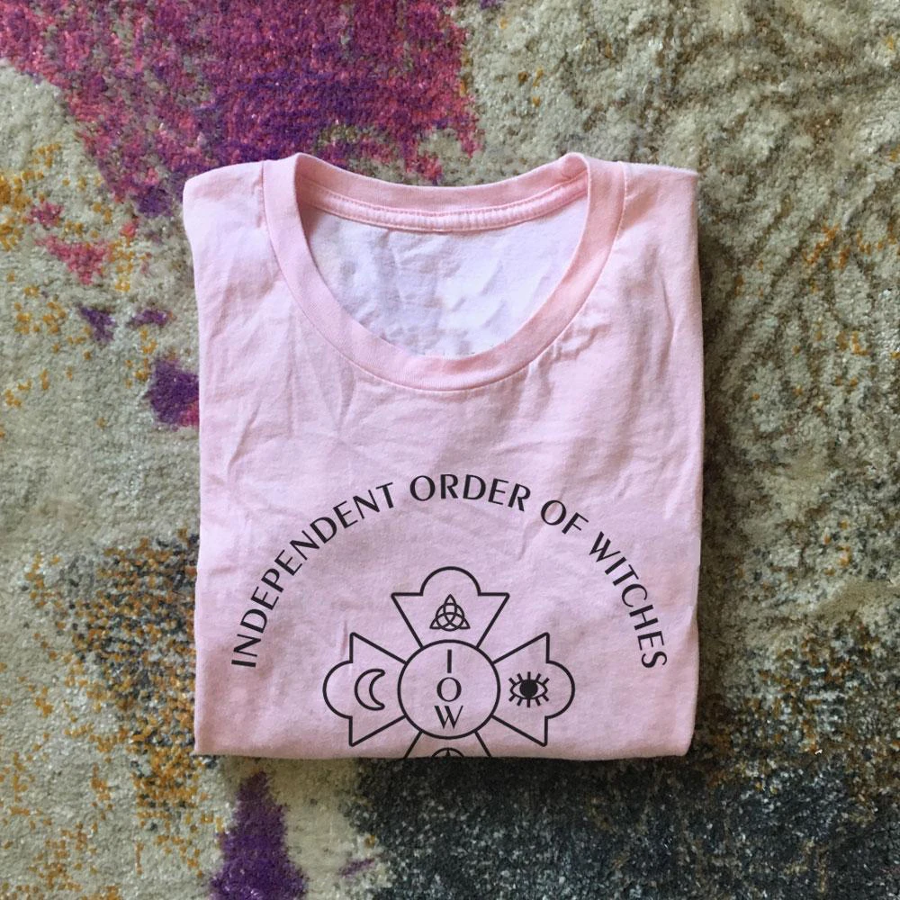 INDEPENDENT ORDER OF WITCHES T-shirt pink Halloween funny slogan Symbolic spell graphic women fashion tee girl style top shirts
INDEPENDENT ORDER OF WITCHES T-shirt pink Halloween funny slogan Symbolic spell graphic women fashion tee girl style top shirts