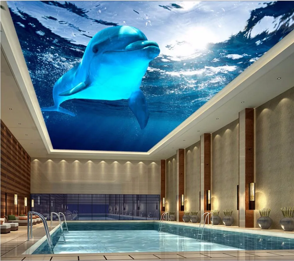 Custom photo 3d ceiling murals wallpaper home decor 3d wall murals wallpaper for living room Clear sea dolphins painting
Custom photo 3d ceiling murals wallpaper home decor 3d wall murals wallpaper for living room Clear sea dolphins painting