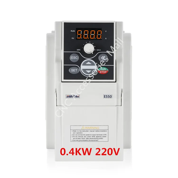 Original NEW SUNFAR AC220V Frequency Inverter E550-2S0004B VFD Inverter 0.4kw E550 1000HZ with RS485 interface, support MODBUS
Original NEW SUNFAR AC220V Frequency Inverter E550-2S0004B VFD Inverter 0.4kw E550 1000HZ with RS485 interface, support MODBUS