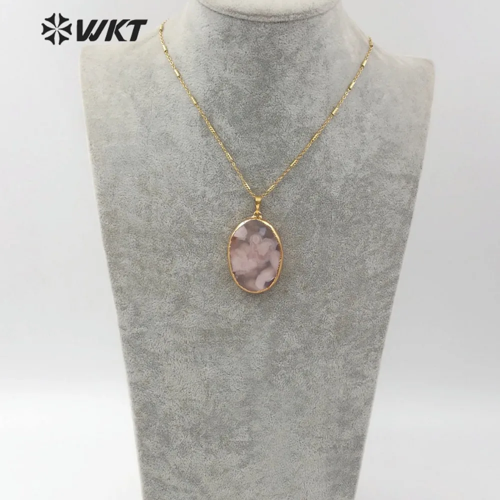 Новинка, 18-дюймовая металлическая бамбуковая цепочка WT-N1148 WKT, элегантная женская подвеска овальной формы из натурального вишневого камня
Новинка, 18-дюймовая металлическая бамбуковая цепочка WT-N1148 WKT, элегантная женская подвеска овальной формы из натурального вишневого камня